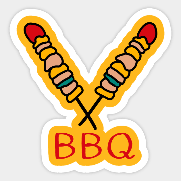 funny smoke barbecue BBQ grill Sticker by beautifulhandmadeart